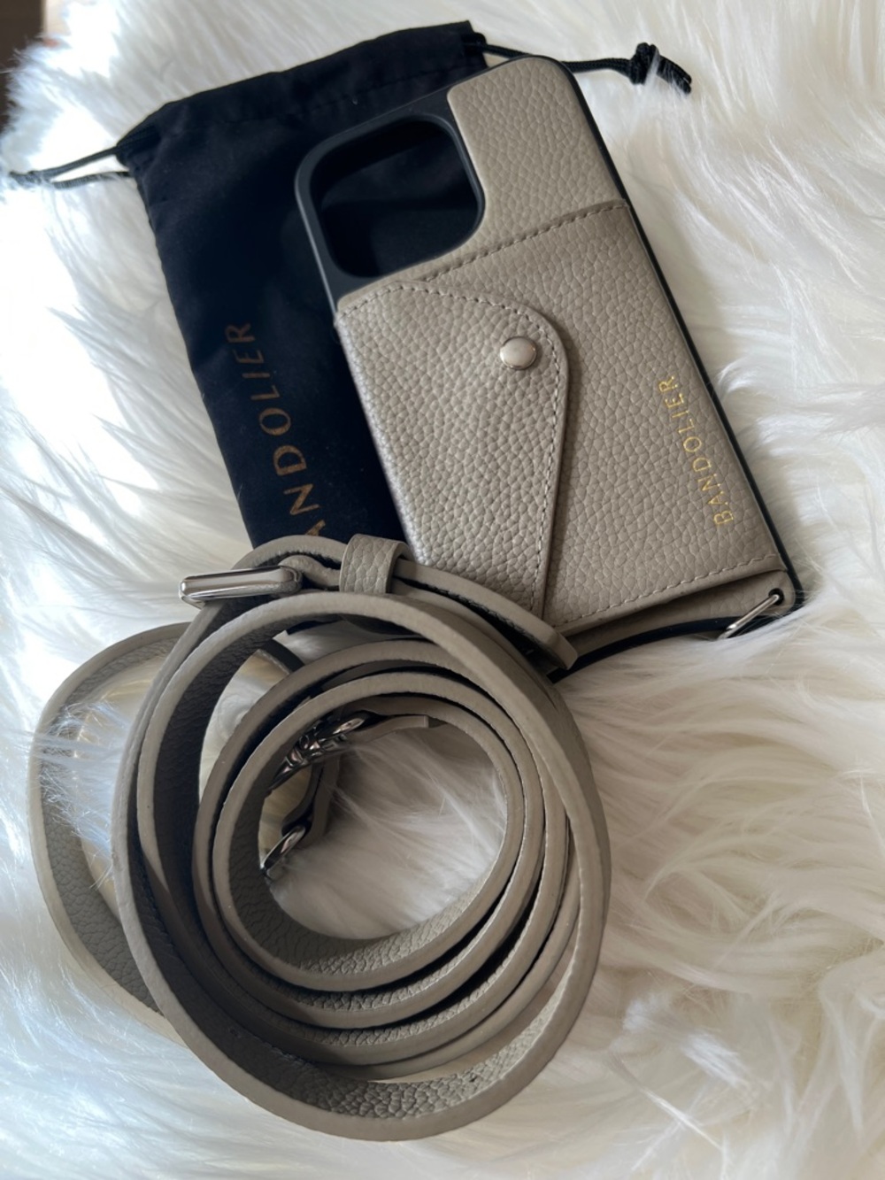 Bandolier Pebbled Leather Hailey Crossbody Phone Case for IPhone 13Pro